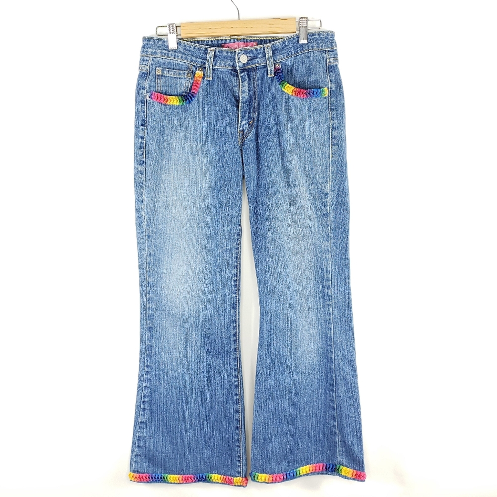 Womens Levis 519 Low Flare Rainbow Pride Size 9M
